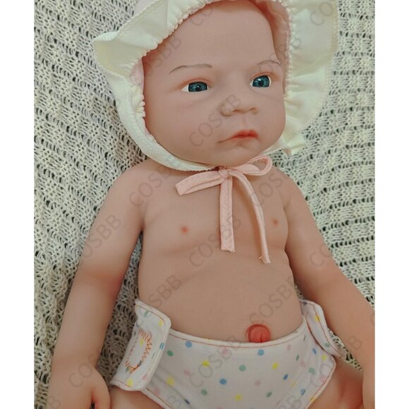 45cm Can Drink Water &Pee Newborn Girl Doll Full Body Silicone Reborn Baby Dolls - Picture 2 of 8